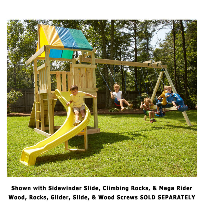SwingnSlide Wrangler Custom DIY 12 Piece Swing Set Hardware Kit (Wood